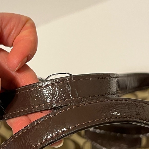 Coach Brown and Tan Monogram Shoulder Bag - Picture 15 of 16